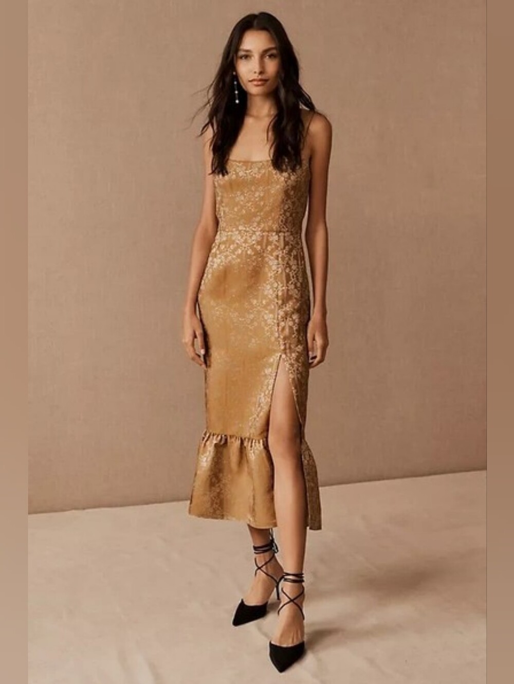 Sachin & Babi BDHLN Anthropologie Womens Classic Yellow Gold Chatham Dress SZ 14